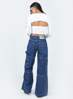 product Princess Polly Mid Rise  The Ragged Priest Clacker Jean Mid Blue Denim