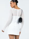 Princess Polly Square Neck  Clermont Corset Mini Dress White