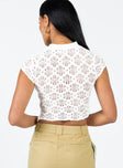 product Princess Polly Short Sleeves Crew Neck  Amity Lace Top Ivory