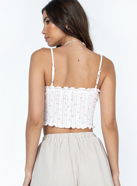 product Princess Polly Sleeveless High Neck  Sorana Top White