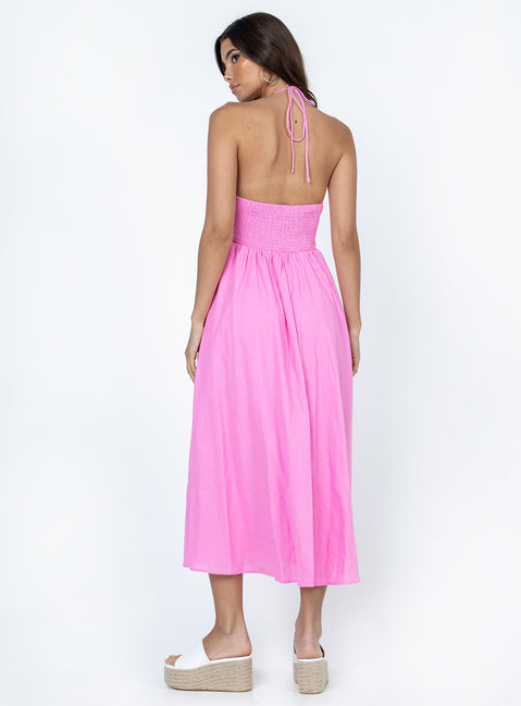 product Princess Polly Crew Neck  Nardin Midi Dress Pink