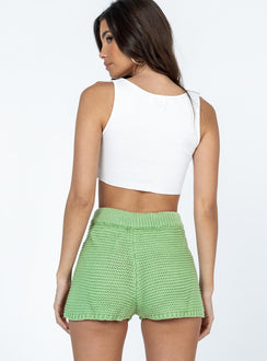Shorts Knit material  High waisted  Elasticated waistband 