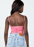 back view of model wearing Princess Polly Love Bites Cami Roses 