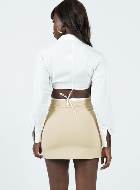 product Ravyn Skort Beige Princess Polly  Mini Skirts 
