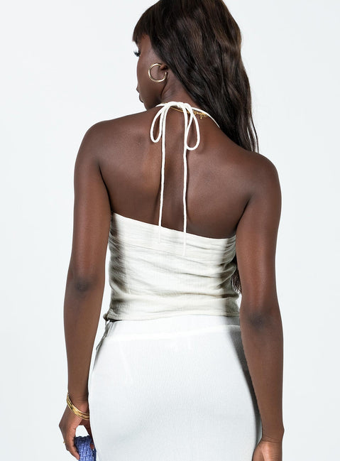 product Princess Polly Sleeveless High Neck  Peyra Top Ivory