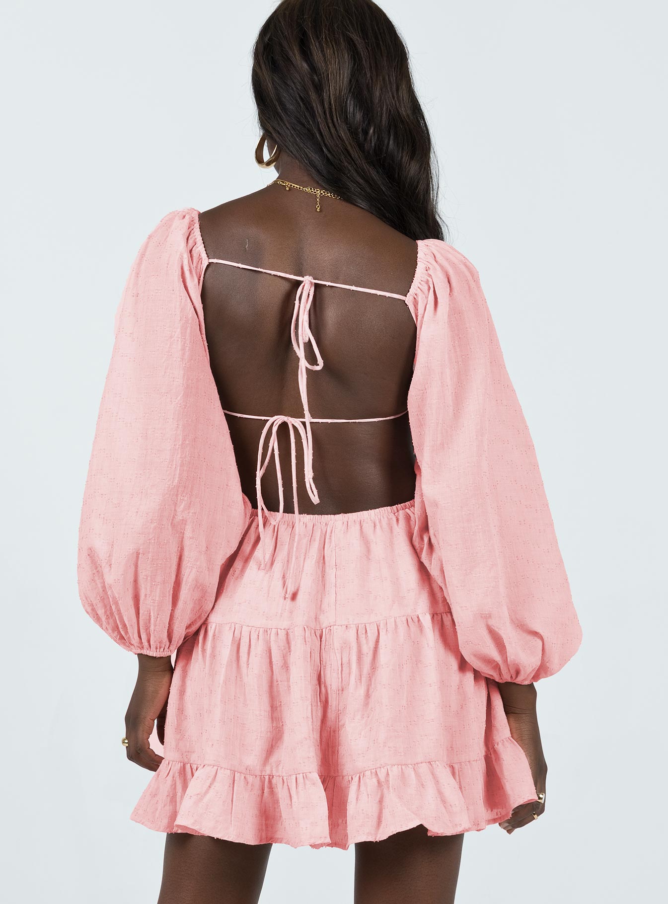 product Princess Polly Scoop Neck  Liloh Long Sleeve Mini Dress Pink