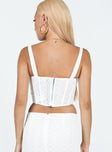 product Princess Polly Sleeveless Square Neck  Cuatro Corset Top White