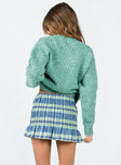 product Motel Tylee Skirt Colourpop Check Blue Princess Polly  Mini Skirts 