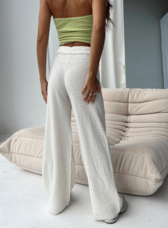 product Princess Polly High Waisted Pants High Waisted Pants  Omari Knit Pants White