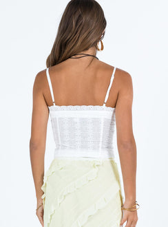 product Princess Polly Full Sleeves Crew Neck  Amitri Lace Up Top Ivory