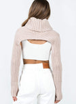 Madden Sweater Beige Princess Polly  Cropped 