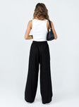 product Princess Polly High Waisted Pants High Waisted Pants High Waisted Pants  Louis Linen Blend Pants Black