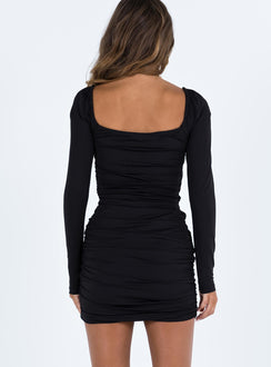product Princess Polly Square Neck  Myall Long Sleeve Mini Dress Black