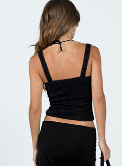 product Princess Polly Sleeveless Square Neck  Lauder Top Black