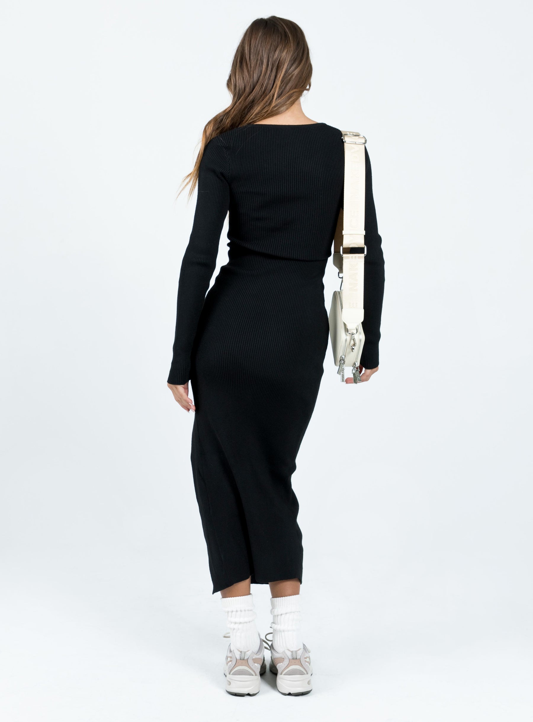 product Princess Polly High Neck  Fitro Long Sleeve Maxi Dress Black