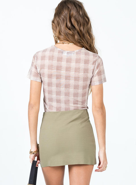 product Karley Low Waist Mini Skirt Green Princess Polly  Mini Skirts 