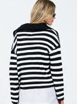 Elowra Sweater Black/White Princess Polly  long 