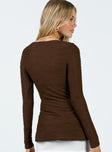 product Princess Polly Full Sleeves Sweetheart  Nowell Long Sleeve Top Brown