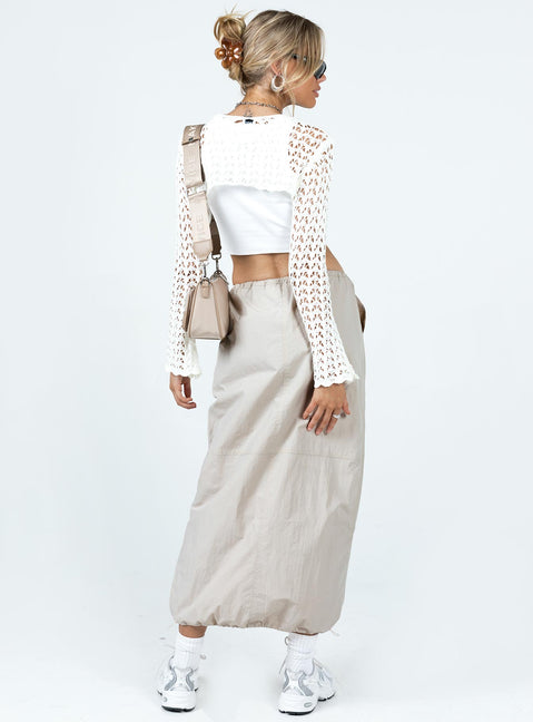 product Crosswalk Maxi Skirt Beige Princess Polly  Maxi 