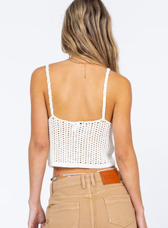 back view of model wearing Princess Polly Aida Top White 