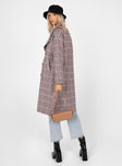 Parisa Winter Check Coat Multi