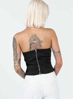 product Princess Polly Sleeveless Square Neck  Taron Strapless Top Black