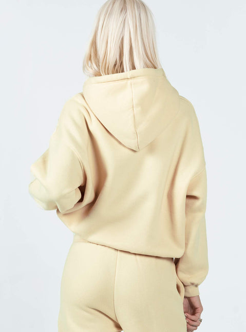 Dream A Little Dream Hoodie Beige Princess Polly  Cropped 