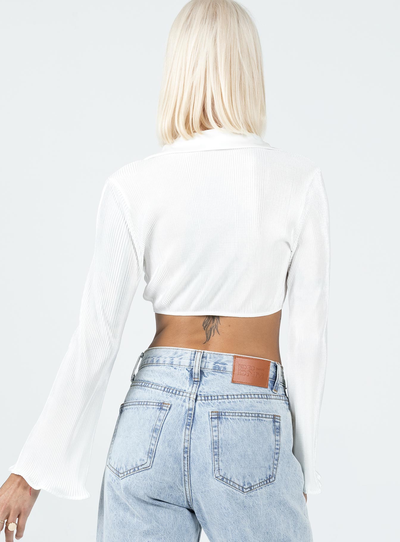 product Princess Polly Full Sleeves Plunger  Venga Long Sleeve Top White