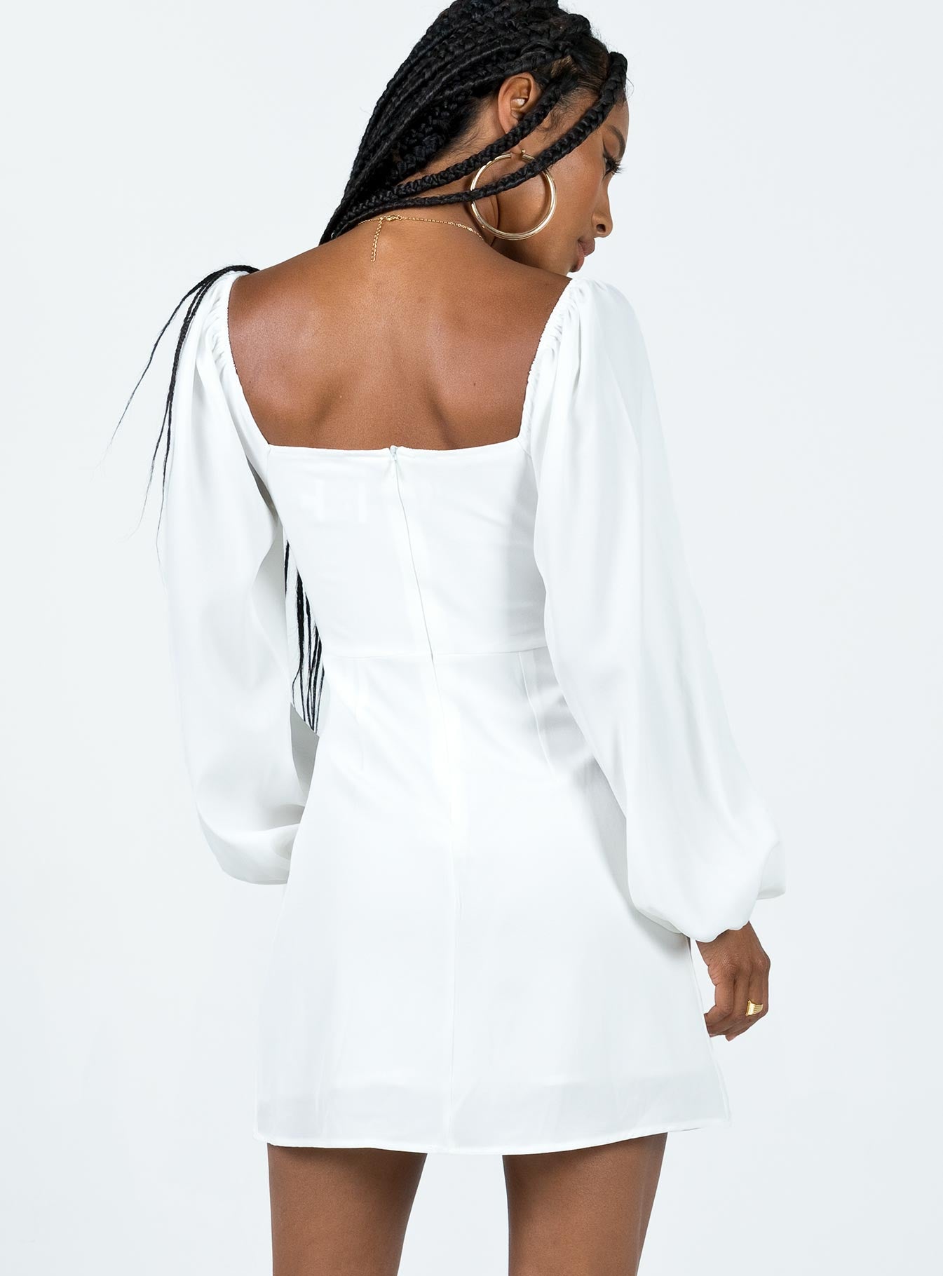 product Princess Polly Sweetheart Neckline  Marilee Long Sleeve Mini Dress White