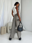 Princess Polly   Vail Pants Beige Check