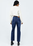 product Princess Polly High Waisted  Fairmount Straight Leg Jean Dark Wash Denim