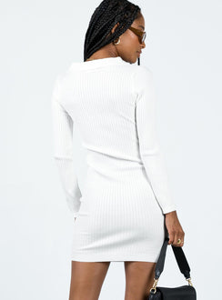 product Princess Polly High Neck  Leanne Long Sleeve Mini Dress White