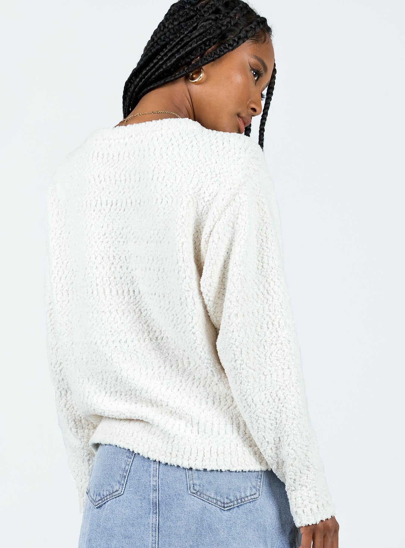 Highview Boucle Sweater White