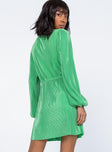 Princess Polly   Milan Long Sleeve Mini Dress Green