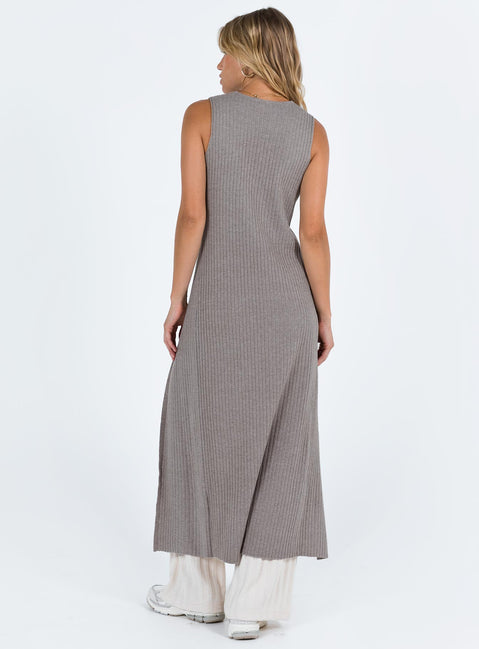 Tieghan Longline Cardigan Brown Princess Polly  regular 