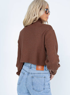 Izzy Turtleneck Sweater Brown