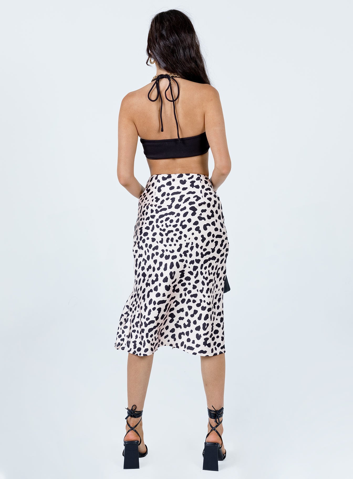 product Nia Midi Skirt Beige Princess Polly  Mini Skirts 