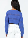 Newsam Cropped Sweater Blue Princess Polly  Cropped 