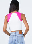 back view of model wearing Princess Polly Izzy Star Tee White / Pink 