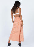 back view of model wearing Princess Polly Jamilla Maxi Skirt Orange 