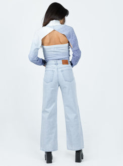 product Princess Polly High Waisted  Denver Denim Jeans Light Wash