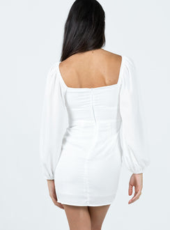 product Princess Polly Crew Neck  First Move Mini Dress White