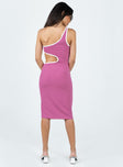 Princess Polly Asymmetric Neckline  JGR & STN Charlotte Midi Dress Pink