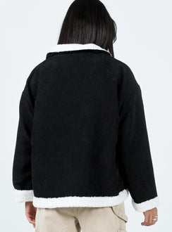 Jacket Corduroy material Faux fur lining & trim High neck Zip & button fastening at front Twin hip pocket