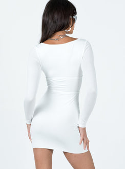 product Princess Polly Square Neck  Dee Long Sleeve Mini Dress White
