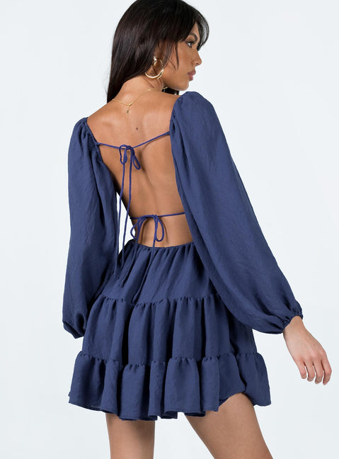 product Princess Polly Sweetheart Neckline  Danny Long Sleeve Mini Dress Navy