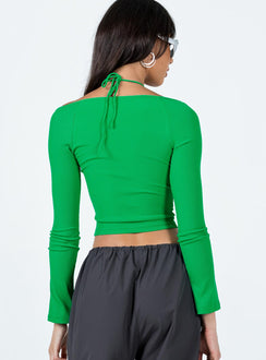 product Princess Polly Full Sleeves Square Neck  Coppola Long Sleeve Top Green