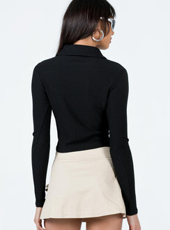 product Princess Polly Full Sleeves Square Neck  Trey Long Sleeve Top Black