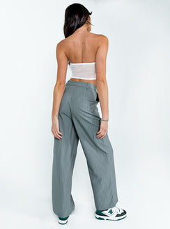back view of model wearing Princess Polly Lilli Pants Grey 