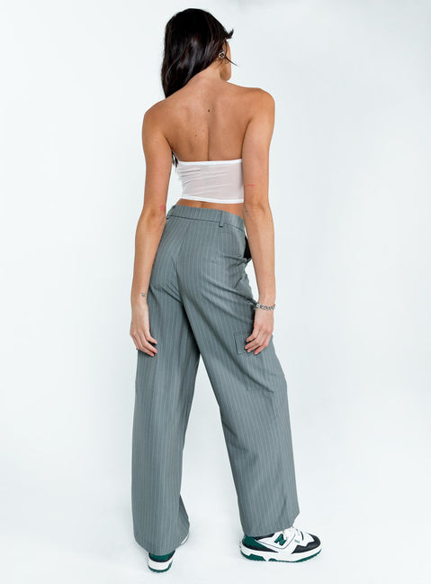 back view of model wearing Princess Polly Lilli Pants Grey 